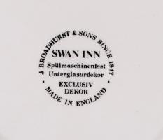 Swan Inn angol dísztányér, jelzett, matricás, hibátlan, d:24 cm