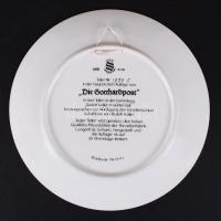 Langenthal svájci limitált dísztányér, jelzett, matricás, hibátlan, d:23 cm