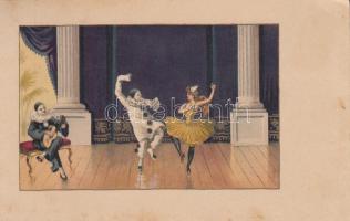 Clown, dancing, litho (EB)