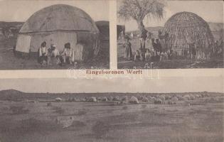 German colony, folklore, Eingeborenen Werft (gluemark)