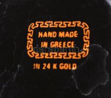 Aranyozott görög modern csésze, matricás, jelzett, hibátlan, m:9 cm