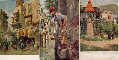 3db Színes képeslap 1917-1919