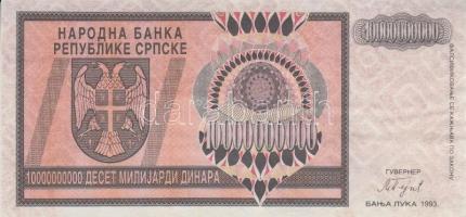 Horvátország/Krajna Szerb Köztársaság 1993. 1.000.000.000D + 10.000.000.000D T:I-II
Croatia/Krain 19...