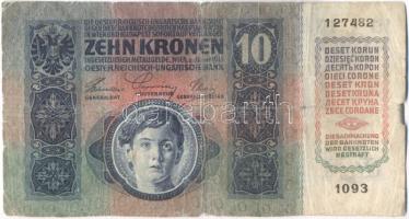 1915. 10K cseh felülbélyegzéssel T:III