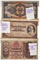 14db klf adópengő és pengő bankjegy hibákkal és tévnyomatokkal indexelve T:vegyes