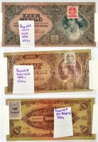 14db klf adópengő és pengő bankjegy hibákkal és tévnyomatokkal indexelve T:vegyes