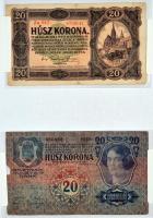 14db-ból álló bankjegy gyűjtemény a korona időszakból T:vegyes