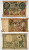 25db-ból álló német bankjegy gyűjtemény a XX. század elejéről T:vegyes