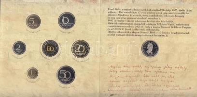 2005. 1Ft-100Ft 7klf db + 10Ft "József Attila" dísztokos szettben (2xklf) T:PP-BU Csak 700...