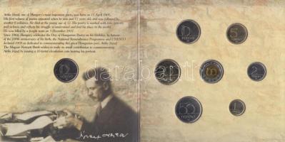 2005. 1Ft-100Ft 7klf db + 10Ft "József Attila" dísztokos szettben (2xklf) T:PP-BU Csak 700...