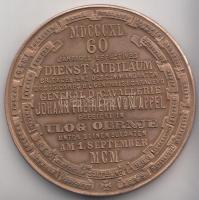 Német Birodalom 1900. "Appel Johann Nepomuk tábornok 60. szolgálati évfordulója" aranyozot...