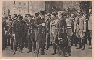 1926 Sokol Meeting, Praha - President Masaryk, Sokol chairman Dr. Schneider and Praha mayor Dr. Baxa; with J. Cerny, E. Benes, Dr. Slávik