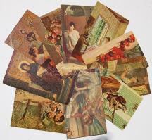 10db olajfestmény képeslap