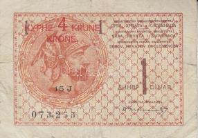 Jugoszlávia 1919. 1/2D (2x) + 1D + 1921. 1/4D T:III,III-
Yugoslavia 1919. 1/2 Dinara (2x) + 1 Dinara...