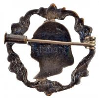 1936. 2P Ag "Liszt" körbevágott kitűzővé alakítva az eredeti érmével T:2-