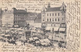 Zagreb, Jelacic square, shop of Miroslav Bachrach, Adolf Bondy and F. Rudovits (EB)