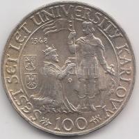 Csehszlovákia 1948. 100K Ag "Függetlenség" T:1-,2 Czechoslovakia 1948. 100 Korun Ag "Independence" C:AU,XF