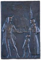 Berán Lajos (1882-1943) 1914-1915. "Gróf Tisza István / Maros-Vásárhely" Br plakett (77x53...