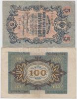 Oroszország 1912-1917. 5R + Német Birodalom / Weimari Köztársaság 1920. 100M + Lengyelország 1919. 1...