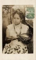 Totonac girl with vanilla, Papantla, folklore