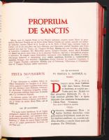 Missale Romanum. Turonibus (Touraine), 1955, Sumptibus et Typis Friderici Mame. Kiadói egészbőr köté...