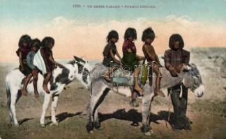 Pueblo indians 'On dress parade', folklore (EB)