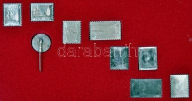 1979-1980. Az Állami Pénzverő által kiadott teljes ezüst (0.835) bélyegérem gyűjtemény fa dísztokban...