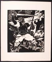 Derkovits Gyula (1894-1934): 1514 Gondolat 1936. 11 lapos mappa, teljes, fametszet, 47x47 cm