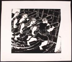 Derkovits Gyula (1894-1934): 1514 Gondolat 1936. 11 lapos mappa, teljes, fametszet, 47x47 cm