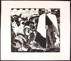 Derkovits Gyula (1894-1934): 1514 Gondolat 1936. 11 lapos mappa, teljes, fametszet, 47x47 cm