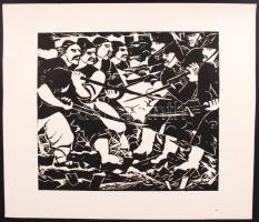 Derkovits Gyula (1894-1934): 1514 Gondolat 1936. 11 lapos mappa, teljes, fametszet, 47x47 cm