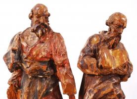 Cca XVIII sz.v. Szent Péter és Szent Pál, festett, faragott fa, részlegesen restauráltak, Szent Péte...
