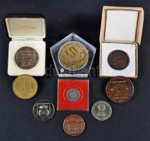 9db vegyes magyar és külföldi emlékérem, közte Oroszország 1980. "Lenin" emlékérem, 1973. ...