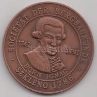 1986. "Born Ignác - Országos Magyar Bányászati és Kohászati Egyesülete / 74. Közgyűlés Miskolc" Br emlékérem (60mm) T:2