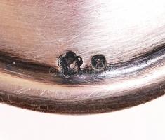 1872-1937 800-as tisztaságú, pesti "dianás" jelzésű, négy lábon álló, ezüst (Ag) kínáló (a...