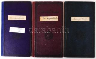 1930-1940 3 db tanulmányi értesítő