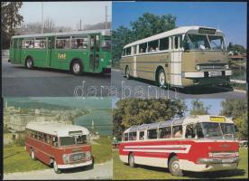 12 db használatlan modern képeslap, buszok, trolik / 12 unused cards, buses, trolley buses