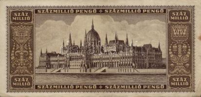 1945. 1000P bélyeg nélkül T:II- + 10.000P bélyeggel + 100.000P + 1.000.000P + 10.000.000P + 1946. 8d...