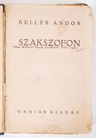 Kellér Andor: Szakszofon. (Bp.), é.n., Genius. Kiadói egészvászon kötésben, erősen viseltes állapotú...