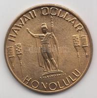 Amerikai Egyesült Államok DN "Hawaii Dollar - Kamehameha" fém emlékdollár T:1-
USA ND &quo...