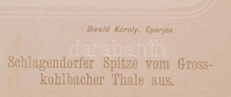 cca 1880 Divald Károly: A magas Tátrából - Aus der hohen Tátra: Nagyszalóki csúcs a nagy tarpataki v...