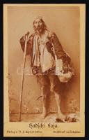 cca 1878 Hadzsi Loja bosnyák függetlenségi harcos keményhétú fotója vizitkártya méretben /  cca 1878 Hadschi Loja Bosnian freedom fighter photo 7x9 cm