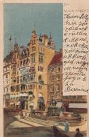 Vienna, Neuer Markt, litho, artist signed (EK)