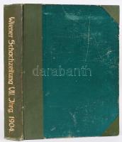 Wiener Schachzeitung. Organ der Internationalen Schachmeister-Vereinigung. Hrsg. v. Georg Marco. VII. Jahrgang - 1904. Wien, Georg Marco. Félvászon kötésben, illusztrált (egy füzet kijár) /  Half-linen binding, illustrated (one booklet loose)