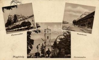 Nagykároly railway station, Piarist church and monastery (fa)