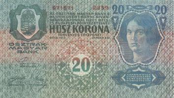 1902. 50K + 1000K + 1904. 10K + 1907. 20K + 1912. 100K + 1913. 20K + 1914. 2K + 50K mindegyik fényes...