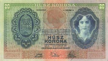 1902. 50K + 1000K + 1904. 10K + 1907. 20K + 1912. 100K + 1913. 20K + 1914. 2K + 50K mindegyik fényes...