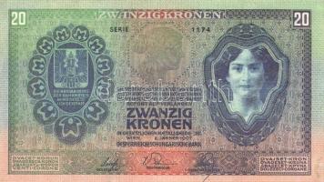 1902. 50K + 1000K + 1904. 10K + 1907. 20K + 1912. 100K + 1913. 20K + 1914. 2K + 50K mindegyik fényes...