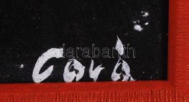 Cora Erzsébet (1927-): Asztali csendélet. Olaj, farost, jelzett, új keretben 44×69 cm