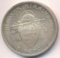 1938. 5P Ag "Szent István" T:2-